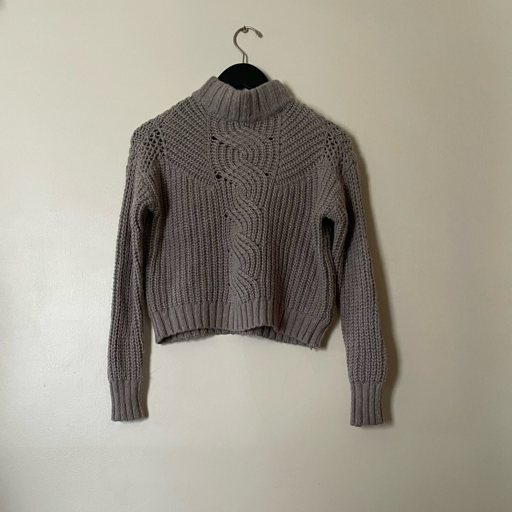 AEO Cropped Mockneck Sweater